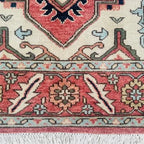 Antique Style Hand-Knotted Persian Serapi Rug – Geometric Medallion Area Carpet