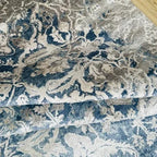 Authentic Hand-Knotted Blue Serapi Rug – Luxurious Persian Wool Carpet