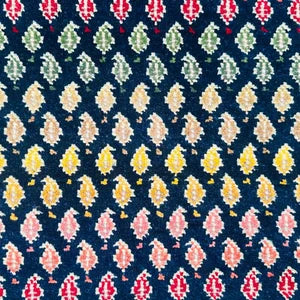 Hand Knotted Afghan Wool Rug – White & Blue Persian Heritage Design Carpet