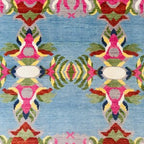 Hand Knotted Oushak Wool Rug – Modern Turkish Vintage Carpet