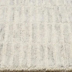 Hand Tufted Ivory Grid Pattern Rug
