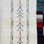Hand-Knotted Persian Gabbeh Lori Wool Area Rug – Authentic Tribal Artisan Carpet for Luxury Home Décor