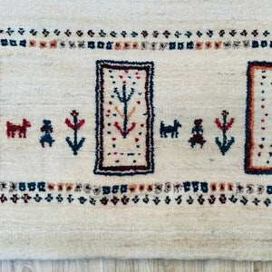 Hand-Knotted Persian Gabbeh Lori Wool Area Rug – Authentic Tribal Artisan Carpet for Luxury Home Décor