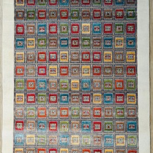Classic Luxury Hand-Knotted Lori Wool Rug – Grey Multi-Color Interior Design Carpet