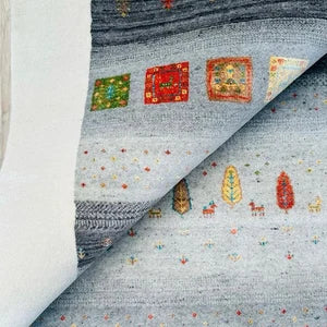Classic Hand-Knotted Wool Rug – Multicolor Vintage Rectangular Interior Carpet