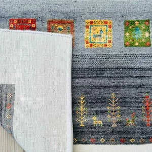 Classic Hand-Knotted Wool Rug – Multicolor Vintage Rectangular Interior Carpet