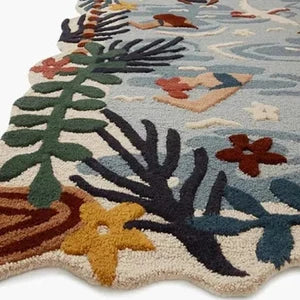 Ocean Garden Bliss – Hand-Tufted Rug