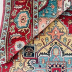 Elegant Hand-Knotted Serapi Rug in Classic Traditional Persian Vintage Style