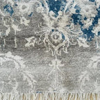 Authentic Hand-Knotted Blue Serapi Rug – Luxurious Persian Wool Carpet