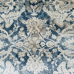 Authentic Hand-Knotted Blue Serapi Rug – Luxurious Persian Wool Carpet