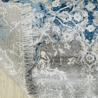 Authentic Hand-Knotted Blue Serapi Rug – Luxurious Persian Wool Carpet