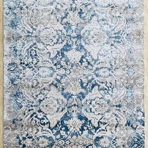 Authentic Hand-Knotted Blue Serapi Rug – Luxurious Persian Wool Carpet