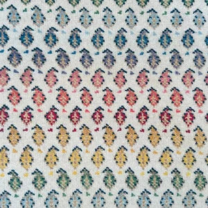 Hand Knotted Afghan Wool Rug – White & Blue Persian Heritage Design Carpet