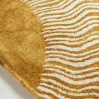 Golden Brown Sunburst Hand-Tufted Modern Abstract Rug