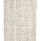 Hand Tufted Ivory Grid Pattern Rug
