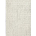 Hand Tufted Ivory Grid Pattern Rug