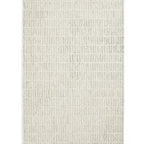 Hand Tufted Ivory Grid Pattern Rug