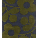 Sprig Stem Marine Floral Rug – Navy & Green Hand-Tufted Carpet