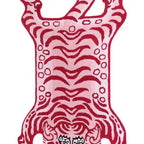 Pink Red Tibetan Tiger Hand Tufted Rug