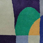 Modern Abstract Arch Pattern Hand-Tufted Wool Rug