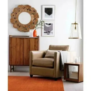 Dark Brown Plain Tufted Woolen Floor Carpet