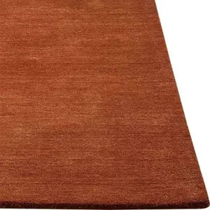 Dark Brown Plain Tufted Woolen Floor Carpet