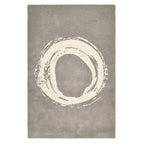 Modern Brown & Ivory Abstract Hand Tufted Wool Area Rug