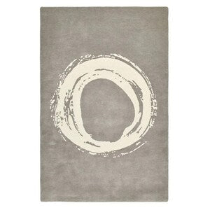 Modern Brown & Ivory Abstract Hand Tufted Wool Area Rug