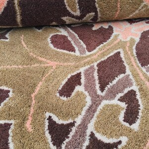Cecil Brown & Green Hand Knotted Traditional Wool Area Rug for Bedroom & Hall