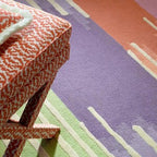 Modern Multicolor Hand-Tufted Wool Area Rug