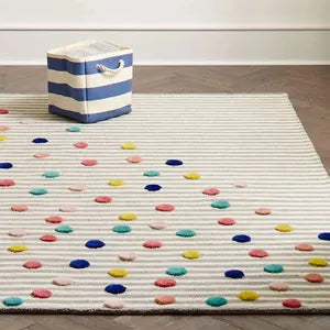 Colorful Sprinkles Kids Hand-Tufted Wool Area Rug