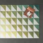Sunfade Hand-Tufted Wool Carpet – Green Gradient Design