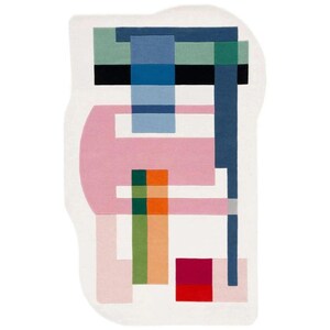 Modern Abstract Geometric Hand-Tufted Area Rug