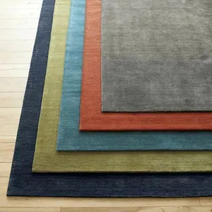 Dark Brown Plain Tufted Woolen Floor Carpet