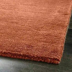 Dark Brown Plain Tufted Woolen Floor Carpet
