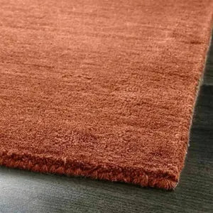 Dark Brown Plain Tufted Woolen Floor Carpet