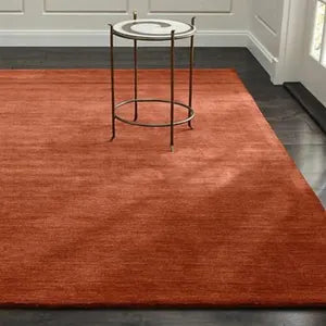 Dark Brown Plain Tufted Woolen Floor Carpet