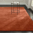 Dark Brown Plain Tufted Woolen Floor Carpet