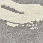 Modern Brown & Ivory Abstract Hand Tufted Wool Area Rug