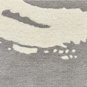 Modern Brown & Ivory Abstract Hand Tufted Wool Area Rug