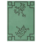 Parrot Green Hand Tufted Wool Area Rug – Modern Bedroom Accent Carpet