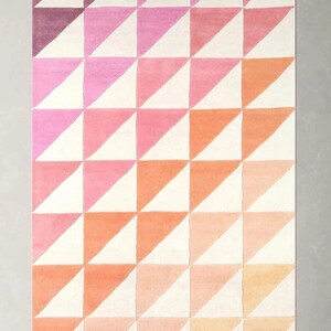 Sunset Prism – Modern Geometric Hand-Tufted Wool Rug