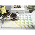 Sunfade Hand-Tufted Wool Carpet – Green Gradient Design