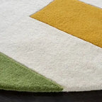 Modern Hand-Tufted Geometric Multicolor Carpet