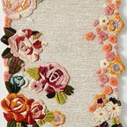 Multicolor Floral Irregular Hand-Tufted Rug