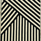 Modern Abstract Geometric Hand-Tufted Wool Rug