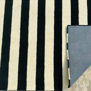 Modern Abstract Geometric Hand-Tufted Wool Rug
