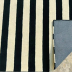 Modern Abstract Geometric Hand-Tufted Wool Rug