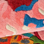 Hand-Tufted Persian-Style Wool Rug: Floral Botanical Design