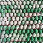 Emerald Green & White Chunky Ball Wool Carpet